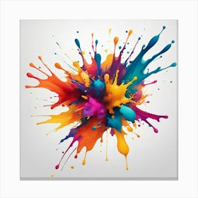 Colorful Paint Splash 8 Canvas Print