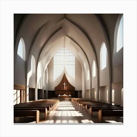 Interior Of A Church 5 Canvas Print