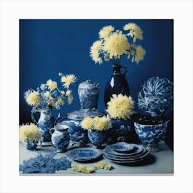 Blue And White 7 Canvas Print