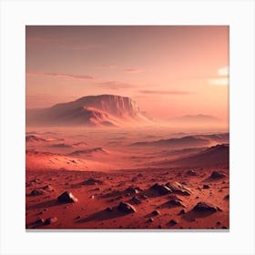 Mars Landscape Canvas Print