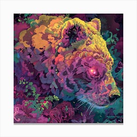 Psychedelic Bear 1 Canvas Print