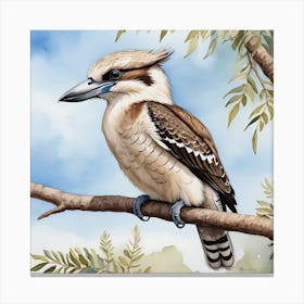 Kookaburra - Watercolour Canvas Print