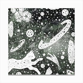 Galaxy Kitty Art Print (5) Canvas Print