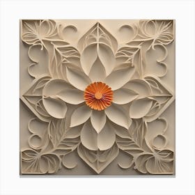 Flower paper art 1 Canvas Print