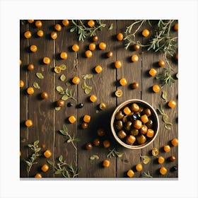 Olives and Caramels Canvas Print