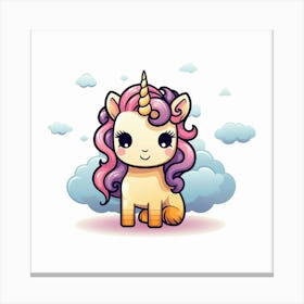 Cute Unicorn 257 Canvas Print