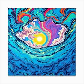 Psychedelic Ocean 1 Canvas Print