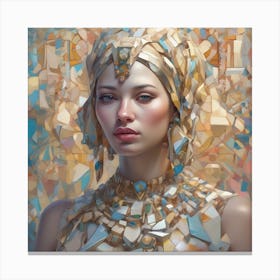 The Jigsaw Becomes Her - Pastel 20 Canvas Print