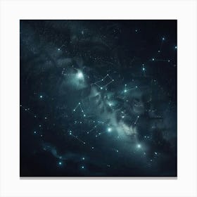 Constellations In The Night Sky Canvas Print