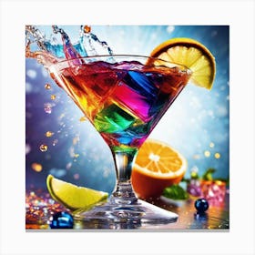 Rainbow Cocktail Canvas Print