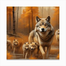 Wolf Family Canvas Print