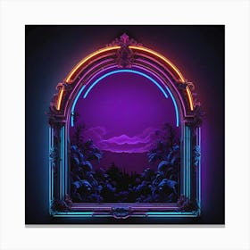 Neon Window Canvas Print