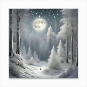 Silver Forest Canvas Print