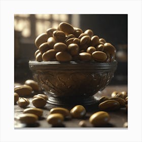 Coffee Beans In A Bowl 22 Canvas Print