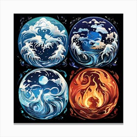 Four Seasons Of Fire art print Canvas Print