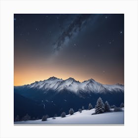 Night In The Mountains 7 Canvas Print