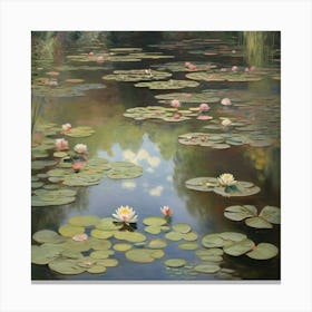 Water Lily Pond Claude Monet Art Print 0 Canvas Print
