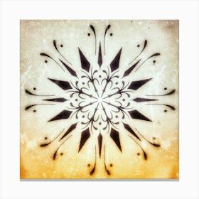 Snowflake — Stock Photo, mandala, lines, flower, geometry, geometric, ornamental, ornaments, round, textured background, black ornament, mandala design, abstract art. Canvas Print