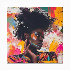 Beautiful African American Woman Canvas Print