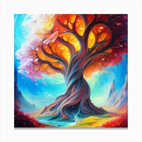 Tree Of Life oil painting abstract painting art 4 Canvas Print