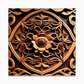 Carved Wood Panel 2 Canvas Print