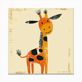 Charming Illustration Giraffe 2 Canvas Print