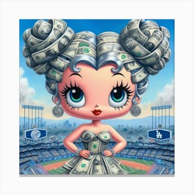 Money Girl 1 Canvas Print