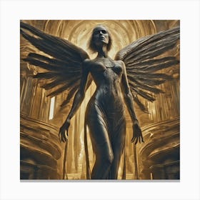 Angel Sf Intricate Artwork Masterpiece Ominous Matte Painting Movie Poster Golden Ratio Trend Canvas Print