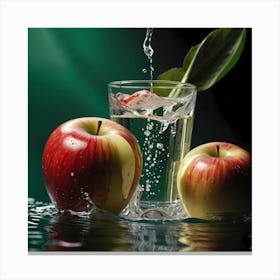 Apples In Water Canvas Print