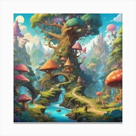 Fairytale Forest art print 1 Canvas Print