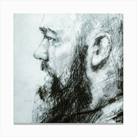 Portrait Of A Bearded Man Canvas Print