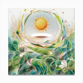 Sun And Leaves Canvas Print