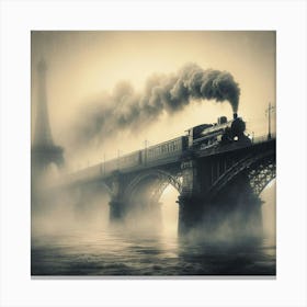 Train On The Bridge Canvas Print