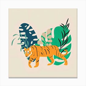 Tiger In The Jungle Canvas Print