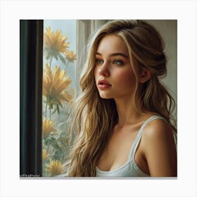 Portrait Of A Girl 3 Canvas Print