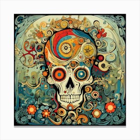 Day Of The Dead Skull 4 Canvas Print