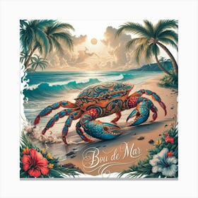 Bon De Mai Crab Canvas Print