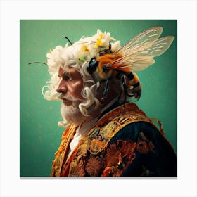 Firefly Surrealistic, Realistic, Painting, Bee, Human, Hybrid, Royal, Portrait, Side View, Fantasy, (9) Canvas Print