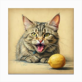 Lemon Cat Canvas Print