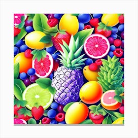 Fruit Seamless Pattern Canvas Print