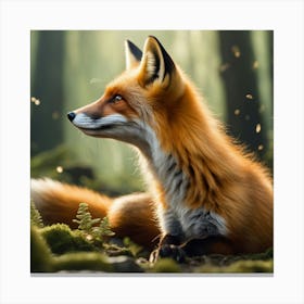 Fox In The Forest 67 Canvas Print