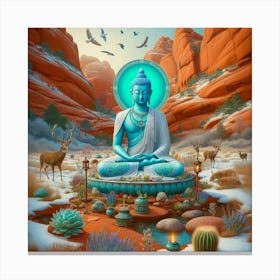 Medicine Buddha in Southwest Style Canvas Print