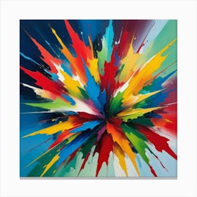 'Color Explosion' Paintings Art Print Canvas Print