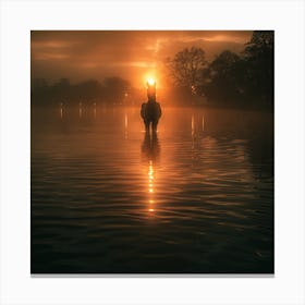 Sunset In The Park Canvas Print