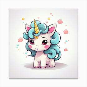 Cute Unicorn 596 Canvas Print