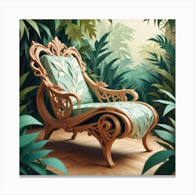 Chair In The Jungle Canvas Print