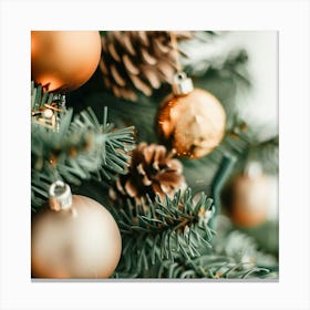 Christmas Tree With Ornaments Canvas Print