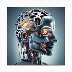 Cyborg Head 3 Canvas Print