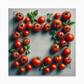 Tomatoes In A Frame 10 Canvas Print