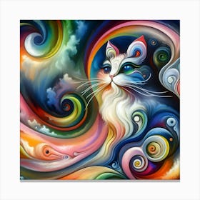 Colorful Cat 4 Canvas Print